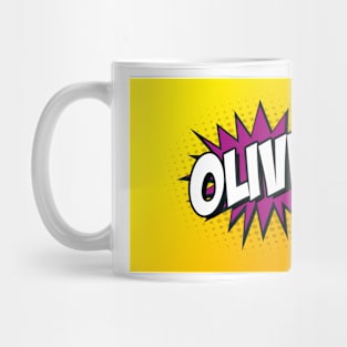 Personalised 'Oliver' Kapow Wow Cartoon Comic Design Mug